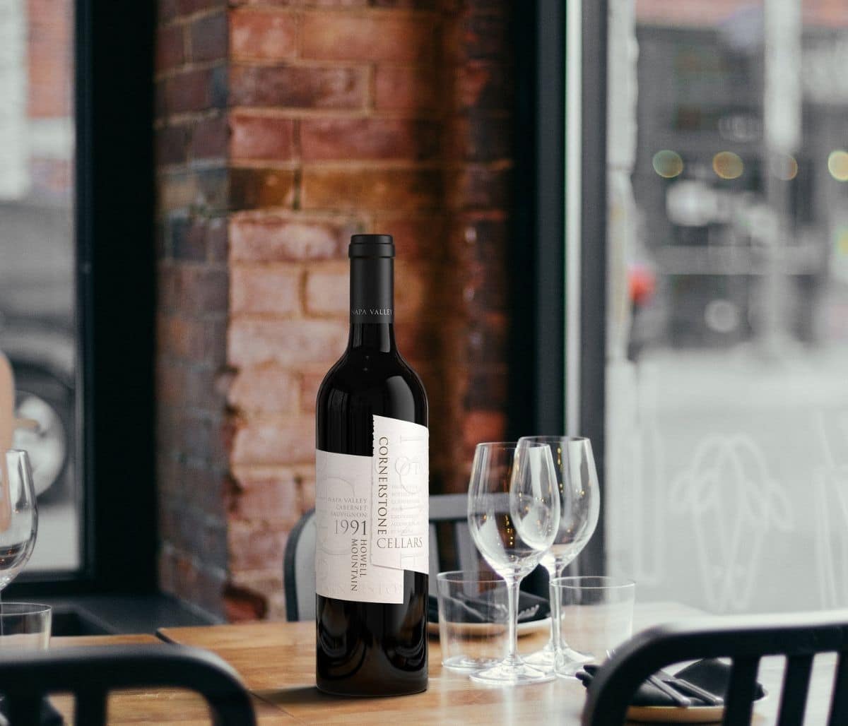 Cornerstone wine bottle